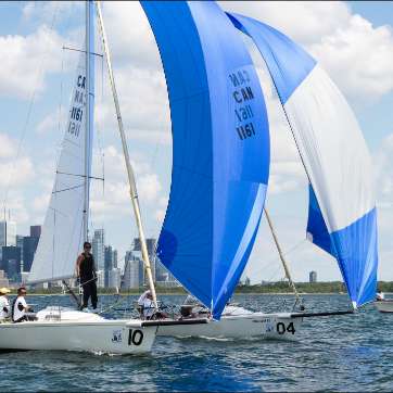 racing boats out on the water